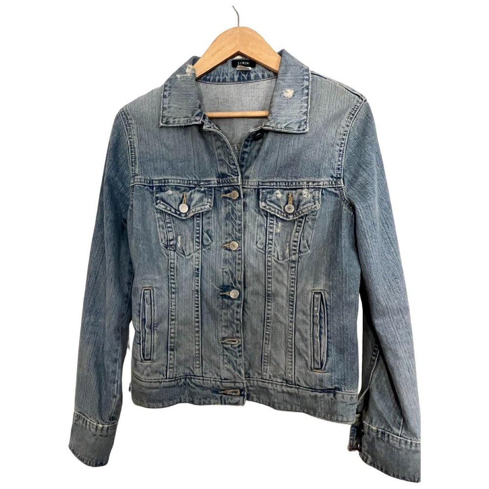 J. Crew Destroyed Jeans Jacket Vintage